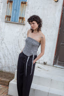 SIDE STRING TUBE TOP IN BLACK image 10