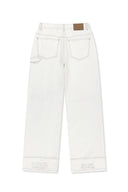 DESTROYED COLOR DYEING DENIM PANTS IN WHITE image 13