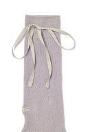 RIBBON POINT CREW SOCKS IN LIGHT GRAY image 3