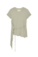 TIED DETAIL STRING TOP IN LIGHT KHAKI
