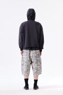 RAW CUT APPLIQUE SWEATSHIRT IN CHARCOAL GREY