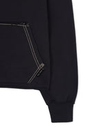 RAW CUT APPLIQUE SWEATSHIRT IN CHARCOAL GREY
