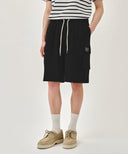 CLASSIC LOGO CARGO SWEAT SHORTS IN BLACK image 12