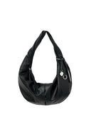 TWIST HANDLE SMALL HOBO BAG IN BLACK image 1