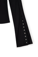 SNAP DETAIL SLIM TOP IN BLACK image 16