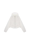 MATIN CROP HOODY COATING JUMPER IN IVORY image 2