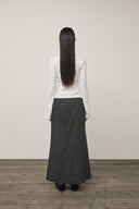 SNAP DETAIL SLIM TOP IN IVORY image 8