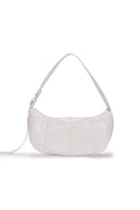 HALF SHIRRING RIBBON ROUND BAG IN CHARCOAL GREY image 9