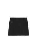 MESH LOGO WRAP MINI SKIRT IN BLACK image 1