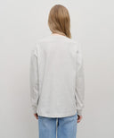 CLASSIC LOGO LONG SLEEVE IN LIGHT HEATHER GREY image 3