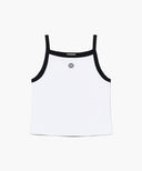 W COLOR BLOCK SQUARE NECK SLEEVELESS IN WHITE image 2