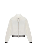SPELL POINT STRIPE KNIT CARDIGAN IN IVORY image 2