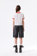 MATIN LOGO RINGER CROP TOP IN WHITE image 7