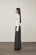 SNAP DETAIL SLIM TOP IN IVORY image 7