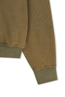 WASHED CALLIGRAPHY LOGO HOODY TOP IN KHAKI