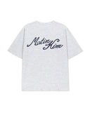CALLIGRAPHY BACK LOGO POCKET TOP IN LIGHT GRAY