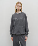 GARMENT DYED SWEATSHIRT IN CHARCOAL GREY