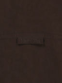 中性高領麂皮拉鍊夾克 (UNI HIGHNECK SUEDE JUMPER) 褐色
