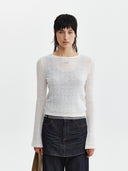 2WAY SHEER PULLOVER IN IVORY