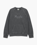 GARMENT DYED SWEATSHIRT IN CHARCOAL GREY