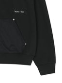 UNI 梭織拼接連帽拉鍊外套 (UNI WOVEN MIX HOOD ZIP-UP) 炭灰色