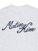 CALLIGRAPHY BACK LOGO POCKET TOP IN LIGHT GRAY