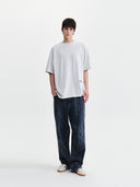 CALLIGRAPHY BACK LOGO POCKET TOP IN LIGHT GRAY