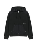 UNI 梭織拼接連帽拉鍊外套 (UNI WOVEN MIX HOOD ZIP-UP) 炭灰色