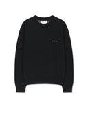 CALLIGRAPHY BACK LOGO KNIT PULLOVER IN BLACK