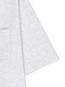 CALLIGRAPHY BACK LOGO POCKET TOP IN LIGHT GRAY