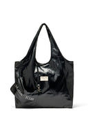 MATIN CRACKED LOGO GLOSSY ECOBAG IN STRONG BLACK image 2