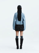 MATIN COATING CROP BLOUSON IN LIGHT BLUE image 8