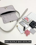 MINI BUCKLE BAG IN LIGHT GRAY image 3