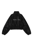 MATIN COATING CROP BLOUSON IN BLACK image 1