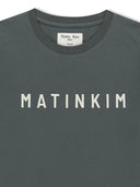 APPLIQUE FELT LOGO TOP IN CHARCOAL GREY