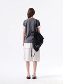 APPLIQUE FELT LOGO TOP IN CHARCOAL GREY