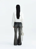 MATIN COATING CROP BLOUSON IN IVORY