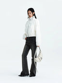 MATIN COATING CROP BLOUSON IN IVORY