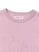 FLOWER APPLIQUE LOGO TOP IN LIGHT PINK