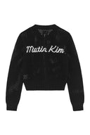BACK JACQUARD LOGO KNIT ZIP UP IN BLACK