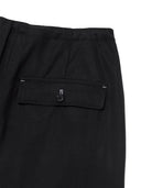 BUTTON POINT STRING WIDE PANTS IN BLACK