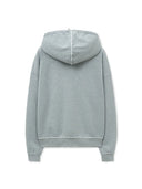 RAW CUT APPLIQUE HOODY ZIP UP IN GRAY